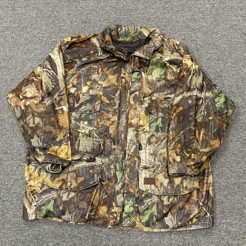 Walls Camo Field Jacket Mens XXL Brown Green Hunting Utility Coat‎